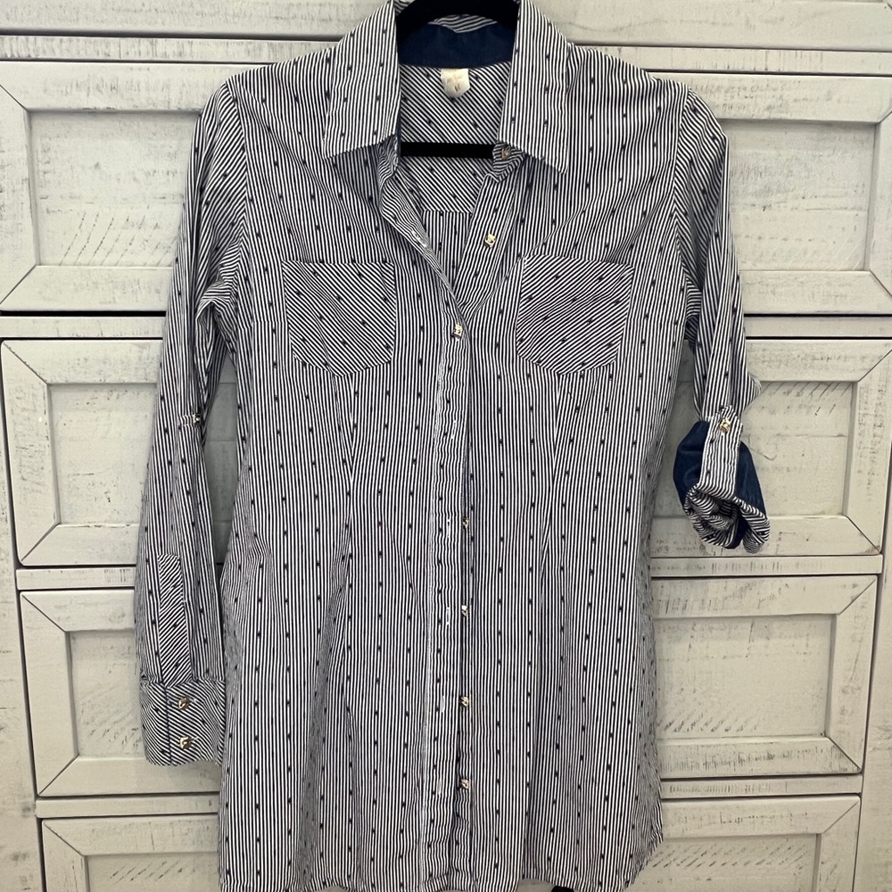 Classic Striped women’s Shirt-dress